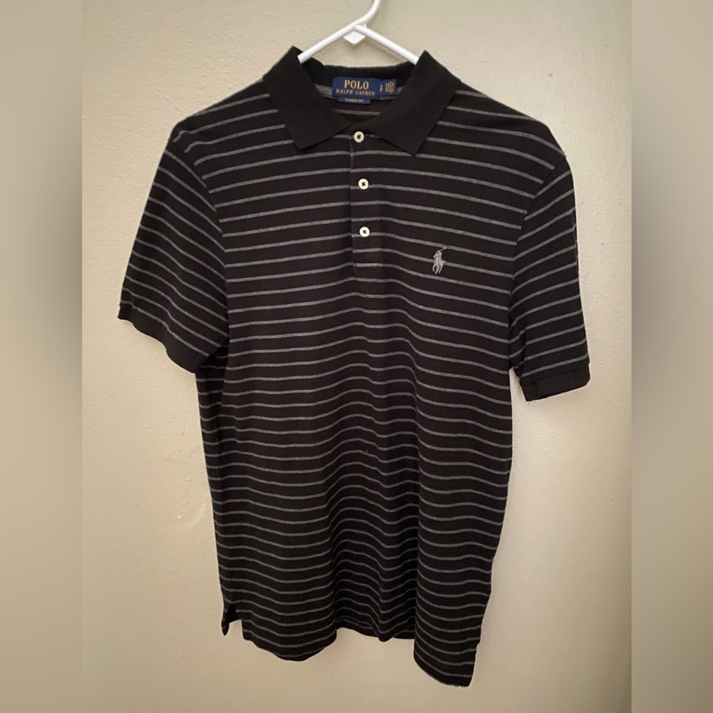 Polo by Ralph Lauren Men's Black Striped Shirt
